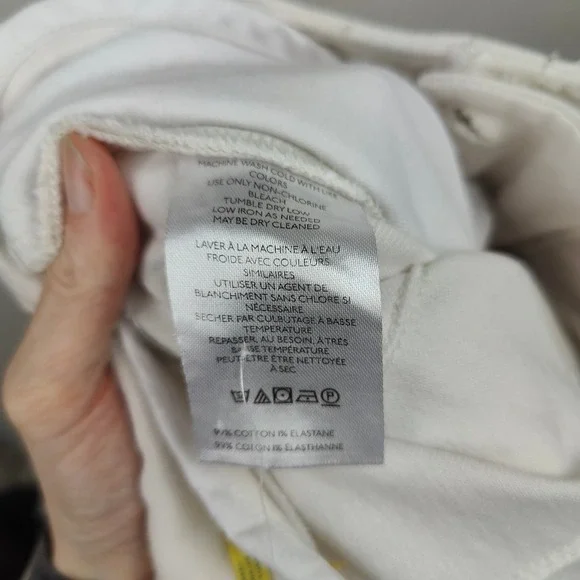 Anthropologie Maeve Wide Leg Cropped Pants Womens 31 White Belted Bohemian - Picture 10 of 12